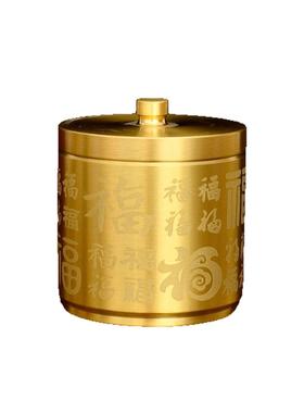 铜工艺品精雕百福海浪祥云车载烟灰缸