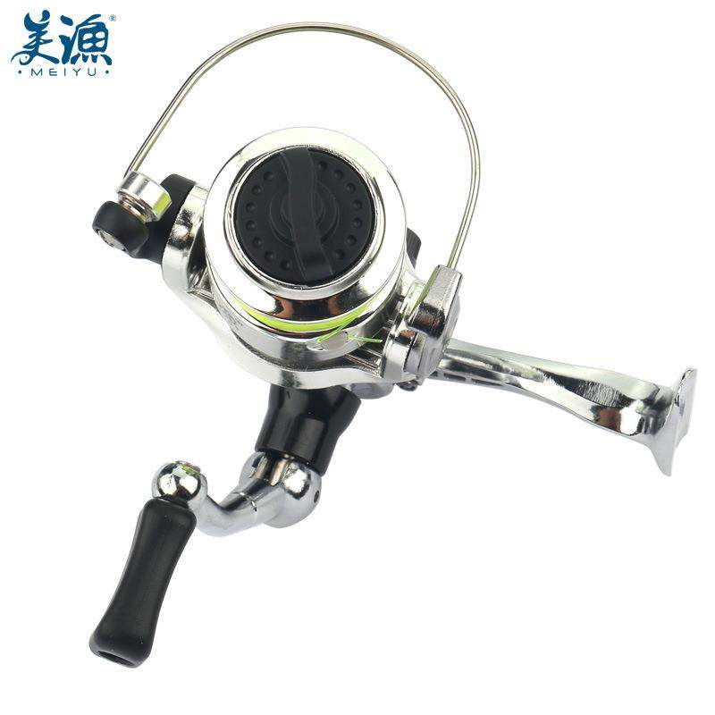 迷你便携式XM100金属纺车轮小抛线轮小摇轮渔线轮渔轮