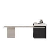 意式 轻奢岛台餐桌一体可伸缩家用现代简约中倒台高级厨房岩板导台