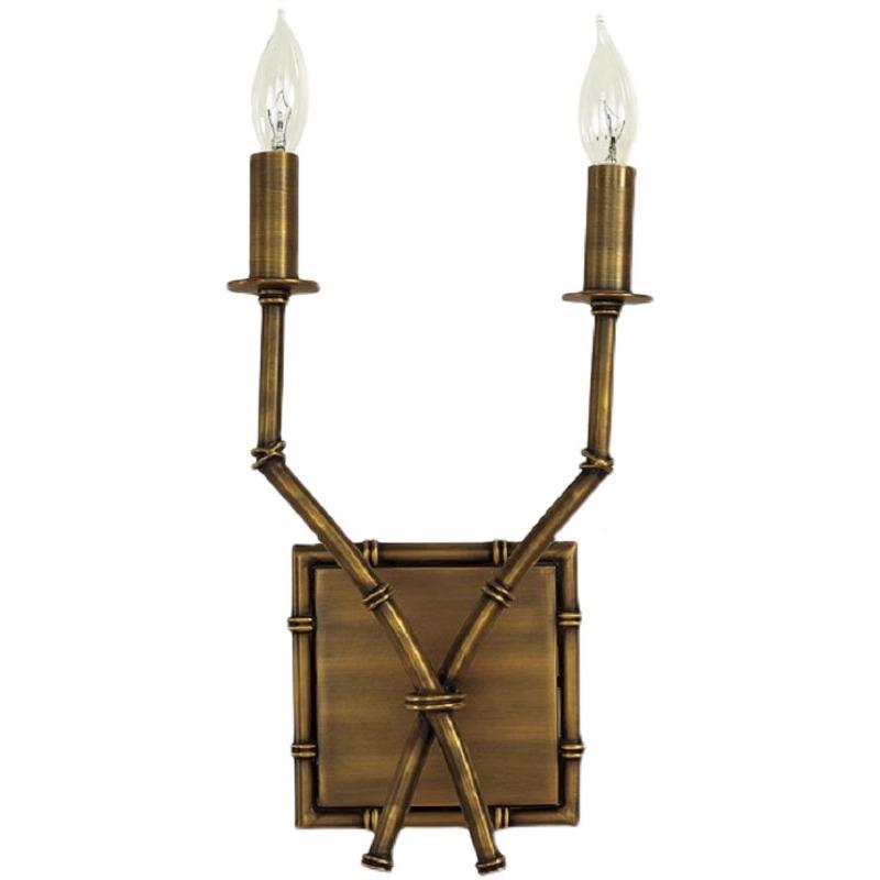 美式中古壁灯客背景390墙竹灯铁艺仿节双头壁式灯法复古厅卧室床