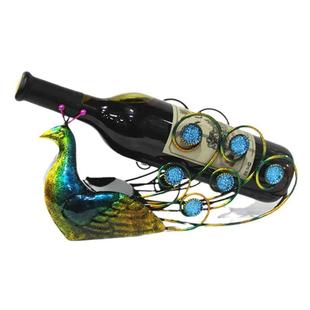 荷花孔雀飞机酒桶斜塔龙虾葡萄红酒瓶架家用酒架展示摆件欧式