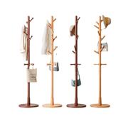 衣架落地衣帽架卧室网红家用实木挂衣杆客厅置衣架简易实木挂衣架