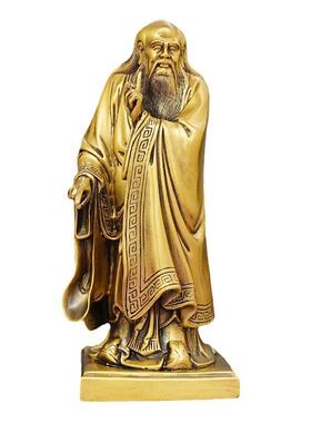 老子道祖黄铜摆件太上老君神像三清铜像家居供奉