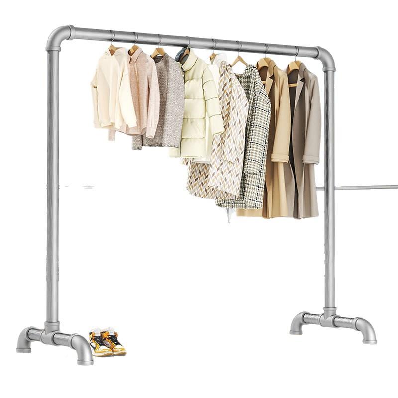 钢管衣架落地加粗晾厚可移动晒加衣架家室内外用阳台简易挂衣架子