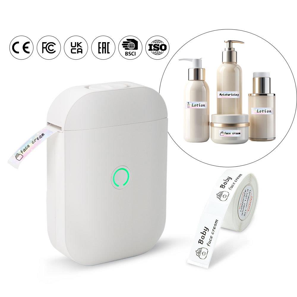 蓝牙便携迷你热敏标签机家用学生姓名直贴纸无油墨印商打用厂家供