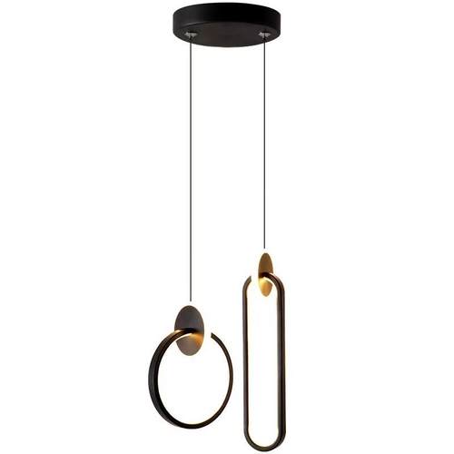 现代简约卧室床头小吊灯北欧创意圆形客厅背景墙玄关极简长线吊灯