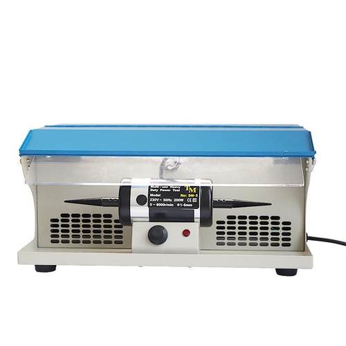 DM-5吸尘抛光机台式双头布轮机带灯可调速金银首饰打磨设备工具