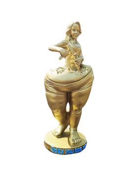 瑜伽馆创意礼品减肥廋身女神摆件美容院养生馆前台摆件树脂工艺品