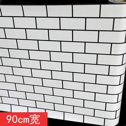 饭店墙裙贴纸墙纸自粘商用餐馆墙贴墙围装饰红砖块壁纸背景墙护墙