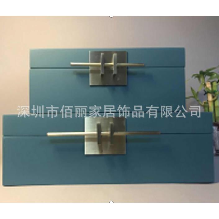 新中式时尚简约烤漆首饰收纳盒样板房售楼处收纳摆件隔断摆件
