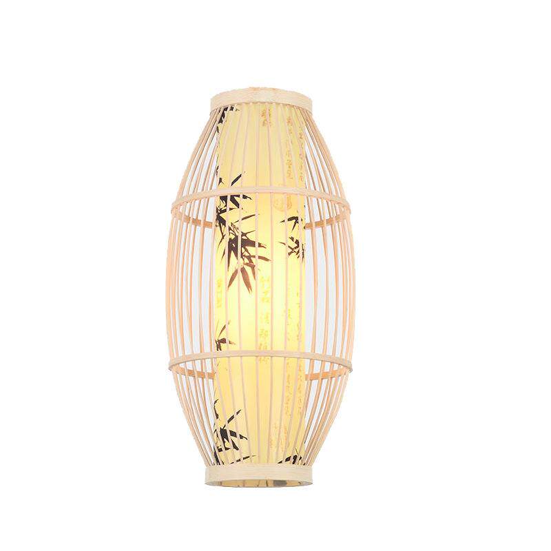 中式竹编竹艺吊灯禅意茶室餐厅灯笼火锅店民宿东南亚创意日式灯具