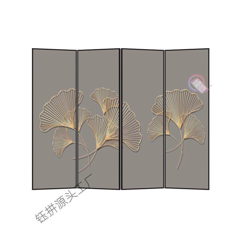 铝合金屏风隔断客厅北欧简约现代轻奢进门酒店遮挡移动可折叠折屏