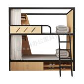 青年旅社上下铺公寓床员工宿舍双层床儿童学生全实木太空舱上下床