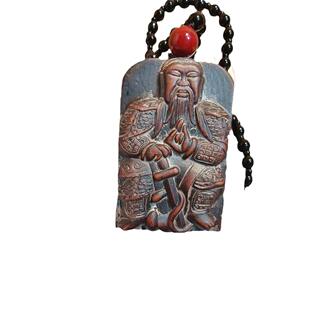 真武大帝吊坠玄天上帝老枣木手工吊坠玄武牌神像天然桃木挂件牌子