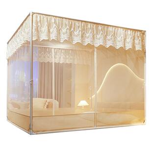 全包围防摔蚊帐母婴级三开门坐床式全底易安装蚊帐子家用