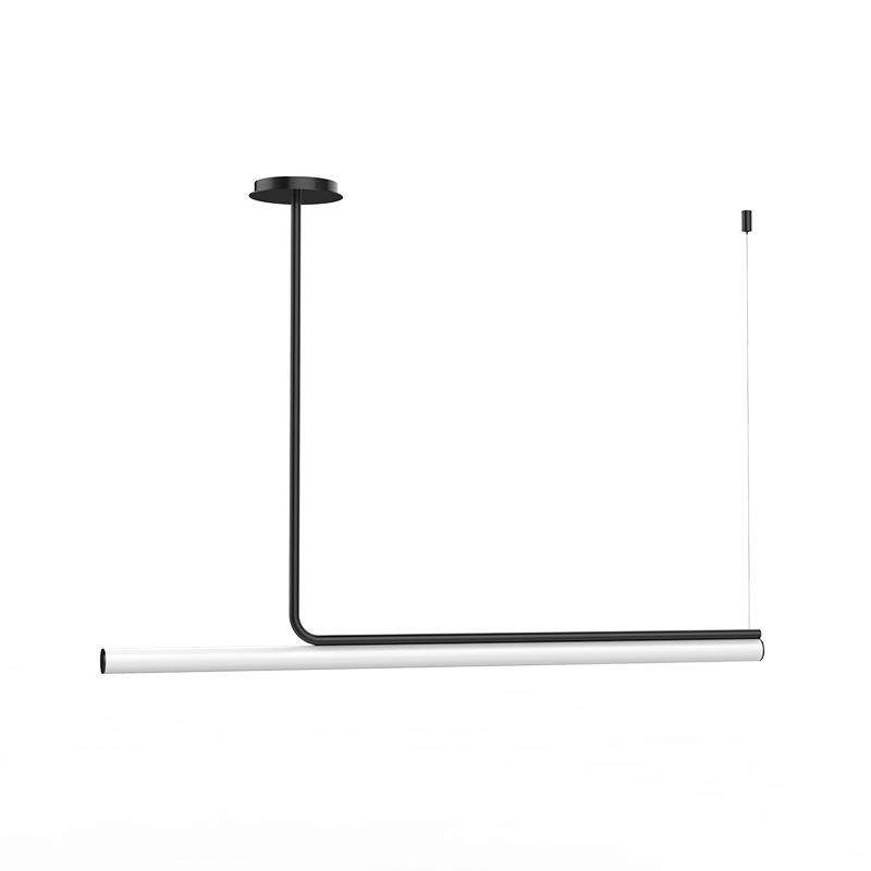 网红北欧设计师极简长条一字餐厅灯餐桌书房吧台会议室前台吊灯