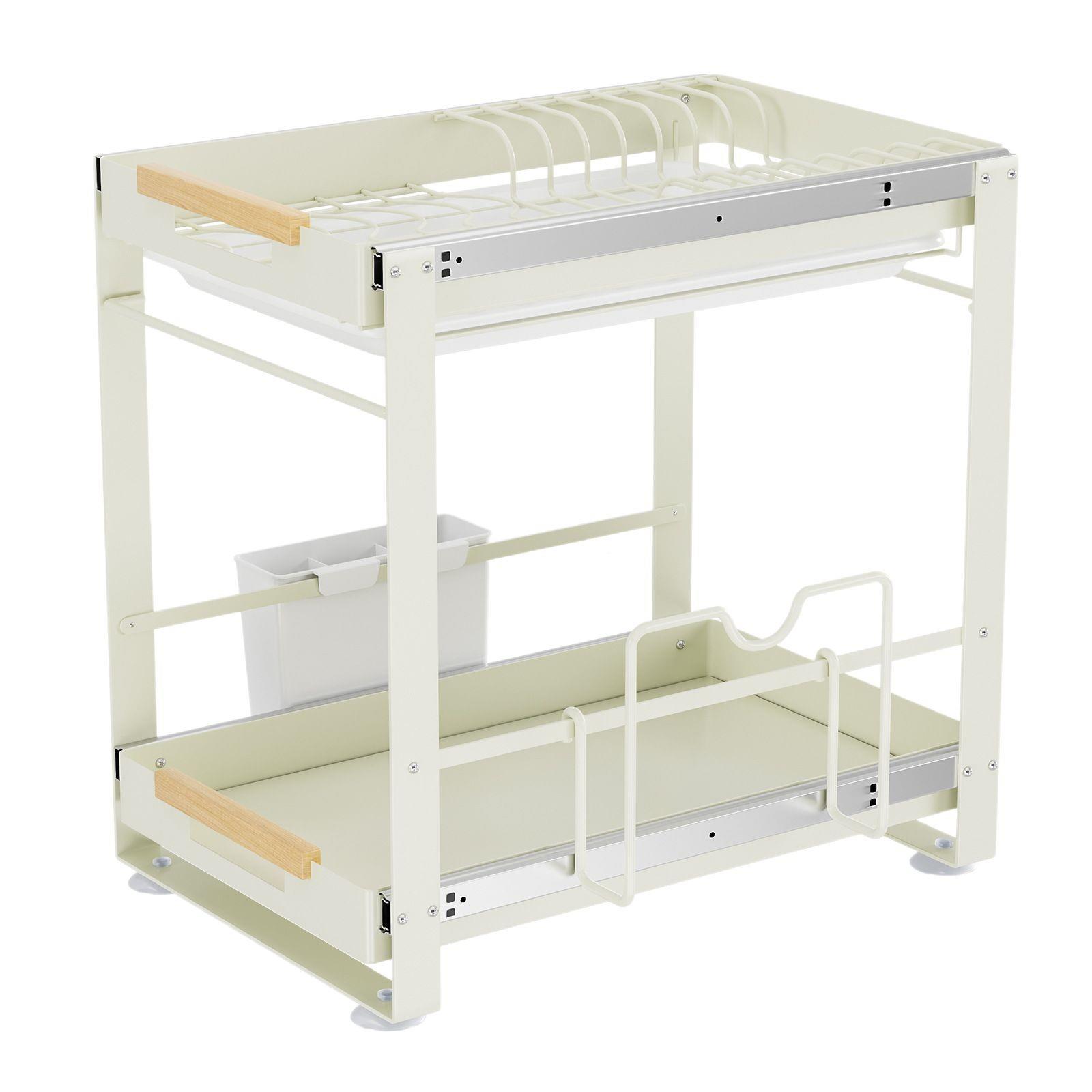 厨房碗盘收纳碗架碗拉篮置物架橱柜内沥碟水拉NX-GS04-篮抽内置碗