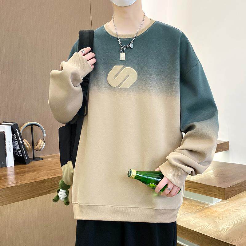 春秋季卫衣男孩青少年初中高中学生帅气长袖t恤男大童男装打底衫