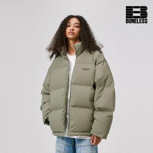 BONELESS白鸭绒基础款雾面羽绒服美式男加厚保暖外套冬潮牌面包服