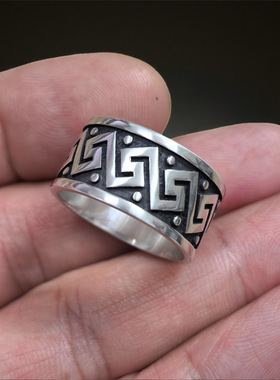 乌鸦张耀扬Roy同款戒指做旧复古个性时尚简约百搭高级感指环