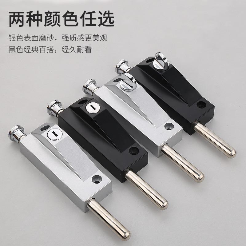 自动门销门插弹簧插锁玻璃门大门木门安全明装锁弹簧地插销式门锁