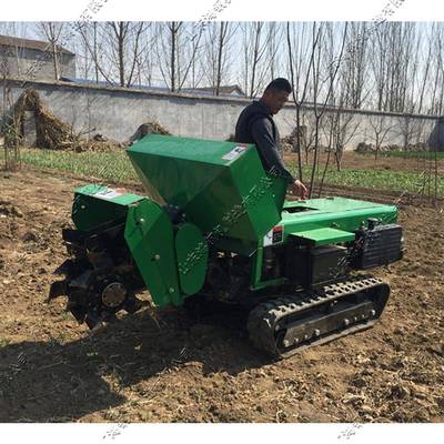 果园有机肥开沟施肥一体机多功能大棚松土旋耕机自走式硬地开沟机
