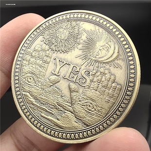 复古 幸运币定制刻字男士礼物黄铜EDC解压把玩魔术币决策币