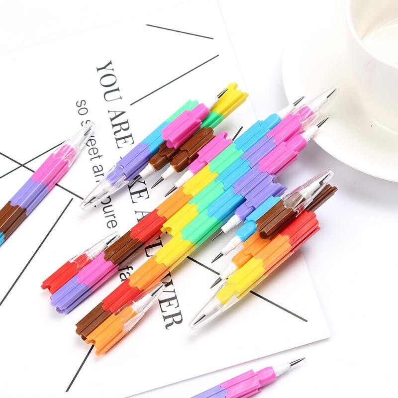 儿童下蛋笔免削铅笔卡通可换笔芯小学生拼接活动铅导弹笔替芯