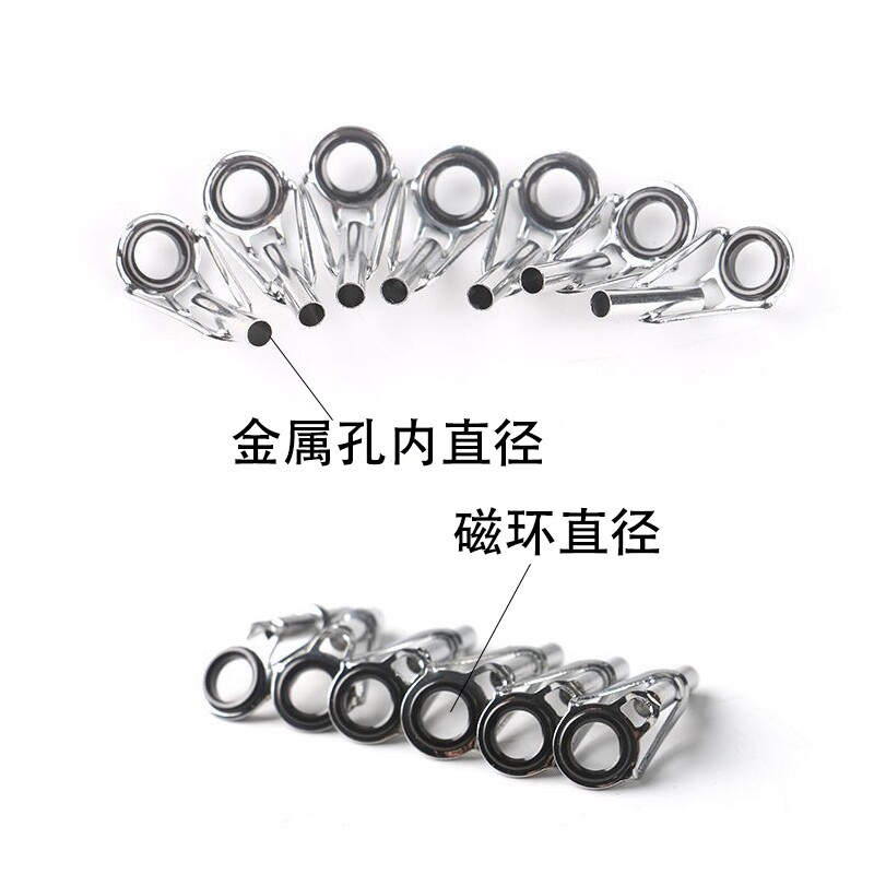 矶竿前打顶环叽杆导环导眼海杆防缠绕顶环导线环筏竿鱼杆改装配件图片