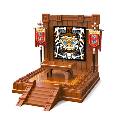 点将台三国人物南蛮战场公堂古代场景第三方积木人仔拼装玩具摆件