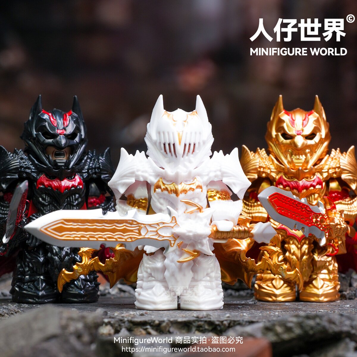 狂战士蝙蝠侠暗黑风剑风传奇白金铠甲第三方积木人仔拼装玩具摆件