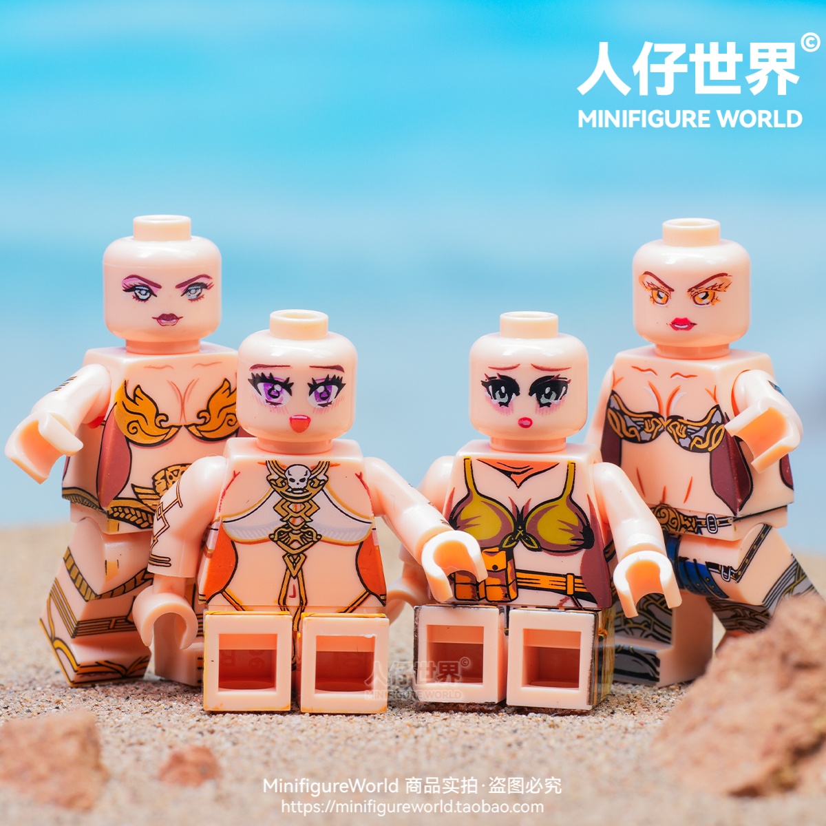 女版积木人仔素体埃及女神修女骑士天使第三方积木人仔配件玩具