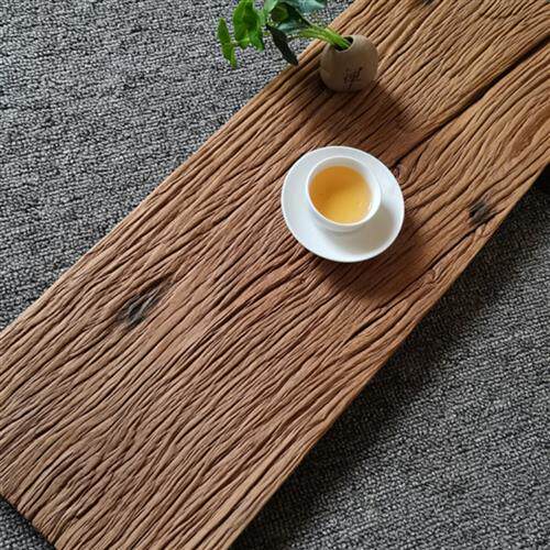 老榆木原生态实木干泡茶盘茶托整块风化木板茶台老木头拍照背景板