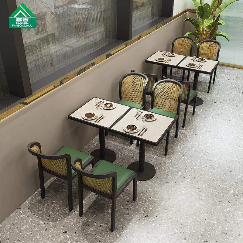 主题茶餐厅中餐厅靠墙卡座沙发火锅店烤肉店港式饭馆面馆桌椅组合