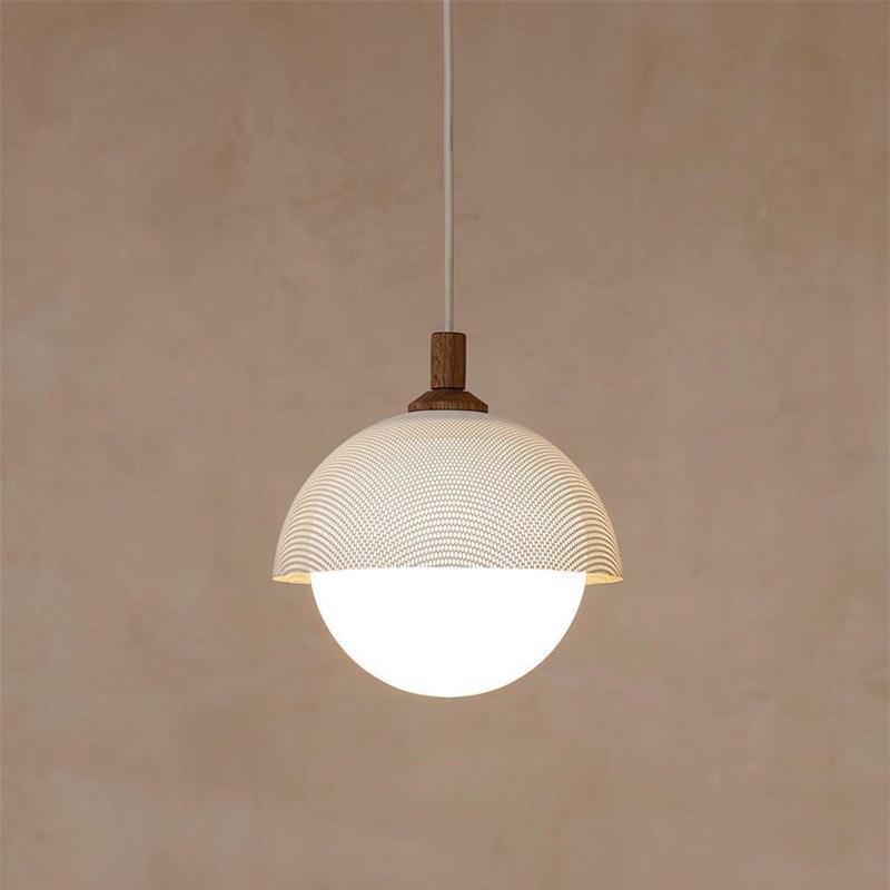 跨境北欧轻奢胡桃木餐厅吧台吊灯现代网格酒店民宿床头灯店铺装饰