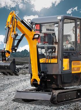 Hightop迷你20型履带挖机 工厂直售2000kg封闭驾驶室果园庭院挖掘