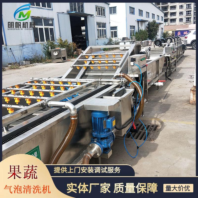 西柿辣椒清机 果蔬泡清洗机 CYS果蔬清气洗加工流水线红洗鼓泡洗