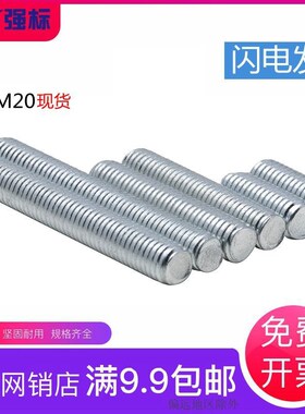 双头螺丝镀锌牙条通丝螺杆全螺纹牙棒全牙螺杆丝杆M3M4M14M16M20