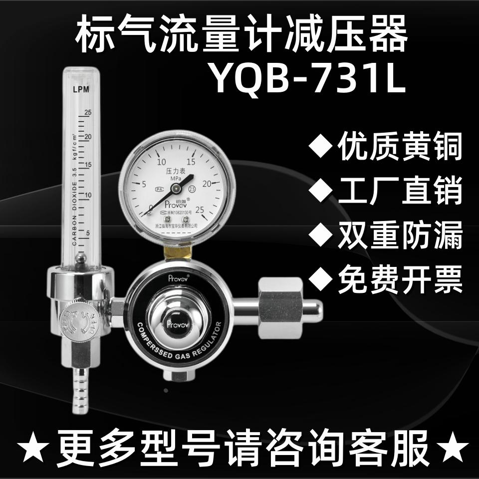 标准气体流量计减压阀压力表YQB-731L实验室尾气检测精密仪表