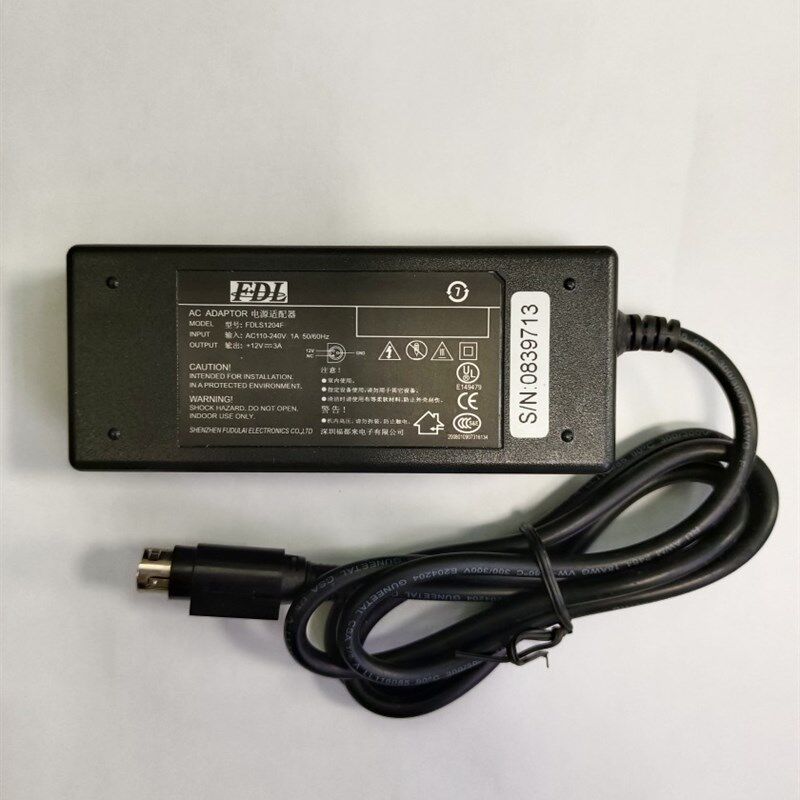 深圳福都来FDLS1204F电源适配器12V3A三针电源线打印机原装电源