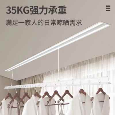 新品电动晾衣架自动升降智能遥控家用一线天隐藏式阳台声控折叠品