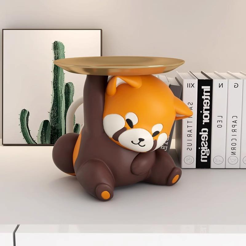 浣熊钥匙收纳玄关进门入户家居桌面客厅装饰树脂跨境摆件工艺品