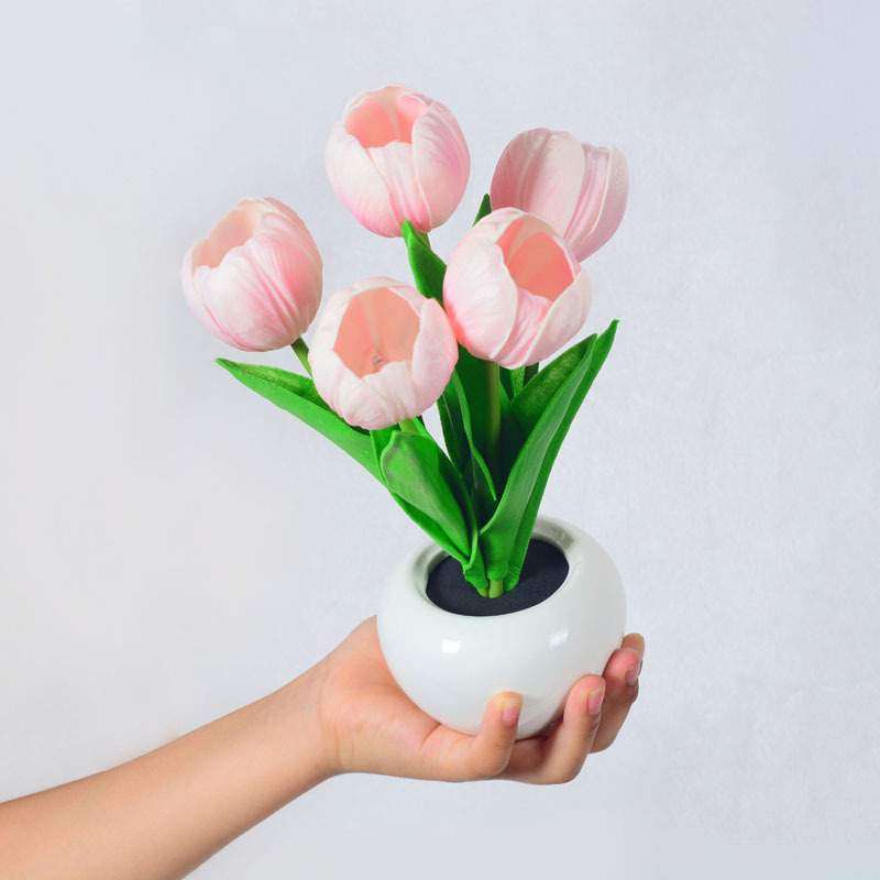 LED郁金香小夜灯仿真花束仿灯卧室床头宿舍装饰氛围灯ins少女台灯,纺织面料/辅料/配套,纺织机械配件,淘宝优惠券,粉丝福利购,淘宝优惠卷