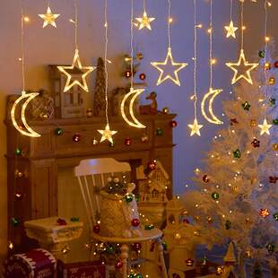 户外氛围灯led灯串星月灯天幕帐篷圣诞窗帘灯星星装饰灯阳台彩灯