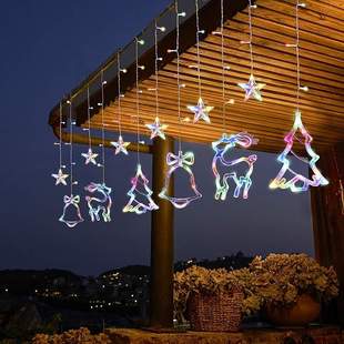 太阳能星星灯串户外庭院灯家用阳台花园布置装饰灯露台圣诞氛围灯