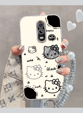 适用OPPOR17手机壳OPPO新款R17保护OPR套OPPR羽纱OPP0PP0PPO全包0PPOR防摔OPOPR可爱OPOOR/OOPOR女生黑白kt猫