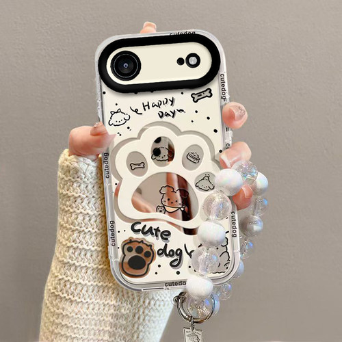 适用苹果Air手机壳iPhoneAir保护套iP17Ari新款化妆镜面镜头全包防摔iPhone专用Ar外壳iPhoneAr男女小狗爪印