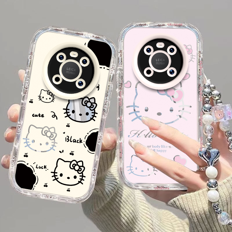 适用华为Mate40手机壳Mete40Pro+保护套M40Por新款MT40Pr0潮硅胶Mata魅特4O迈特Meta全包防摔Met男女黑白kt猫