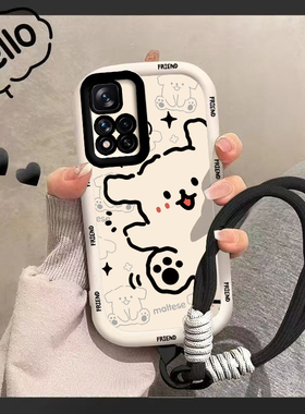 适用红米Note11Pro手机壳小米RedmiNote115G114G保护套4G+5G十RED新款可爱Redmi硅胶全包防摔not男女黑猫白狗