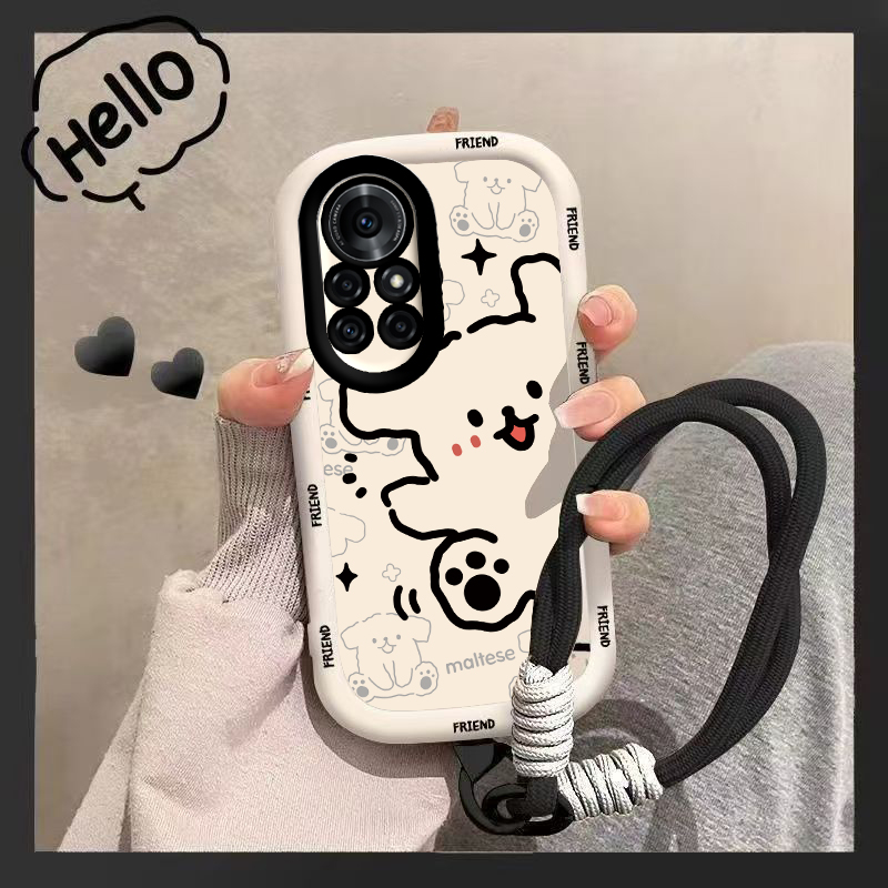 适用华为Nova8Pro手机壳nove8Por保护套novo新款nava可爱navo软硅胶nave全包n0va防摔Pr0诺娃n8p男女黑猫白狗